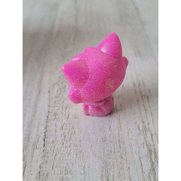 glitter pink kitty cat pet doll accessory toy figure - Picture 3 of 4